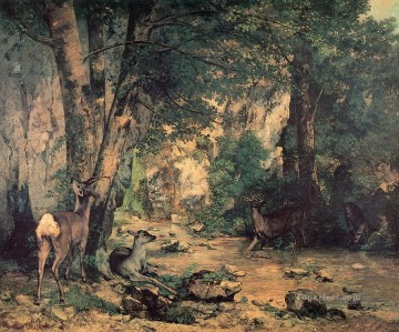 プレジール川の鹿の茂み Oil Paintings